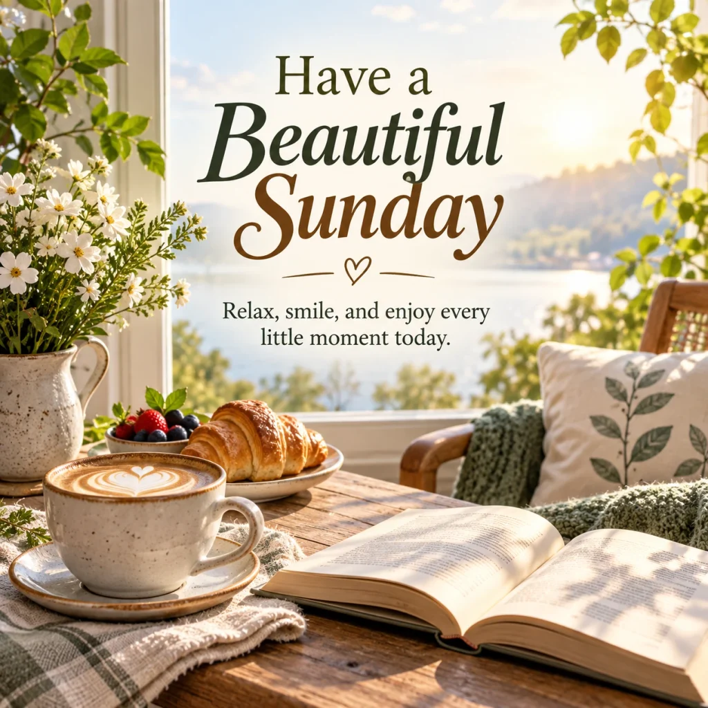 Happy Sunday flowers and blessings image