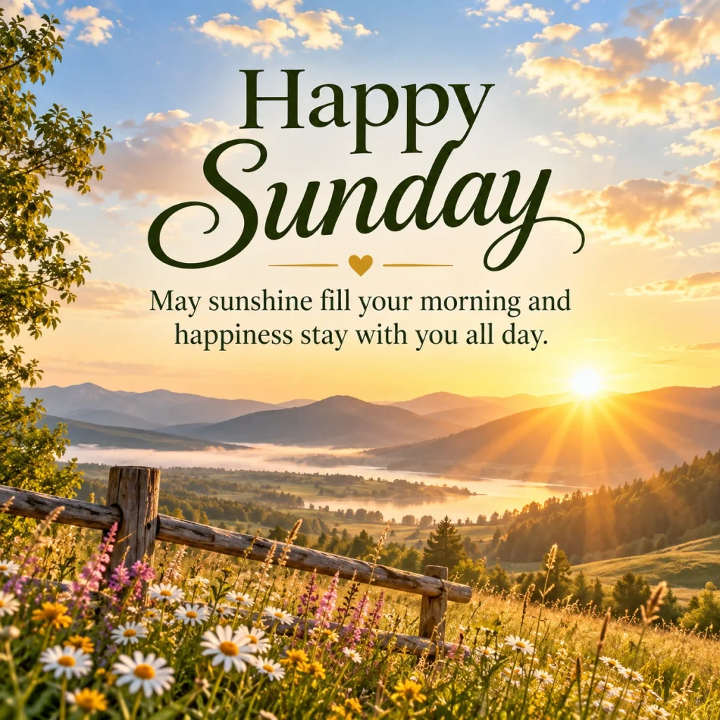 Peaceful Happy Sunday nature image