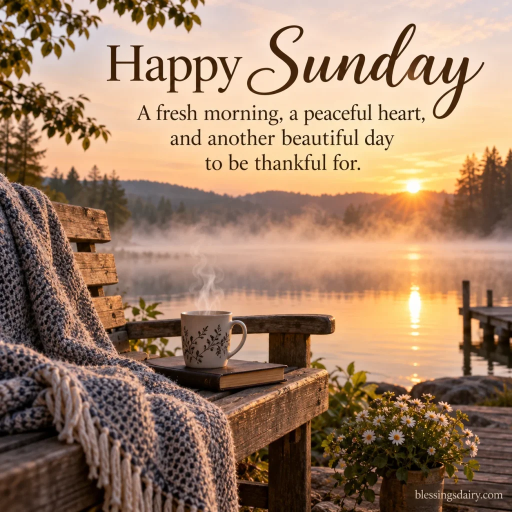 Happy Sunday floral greeting image
