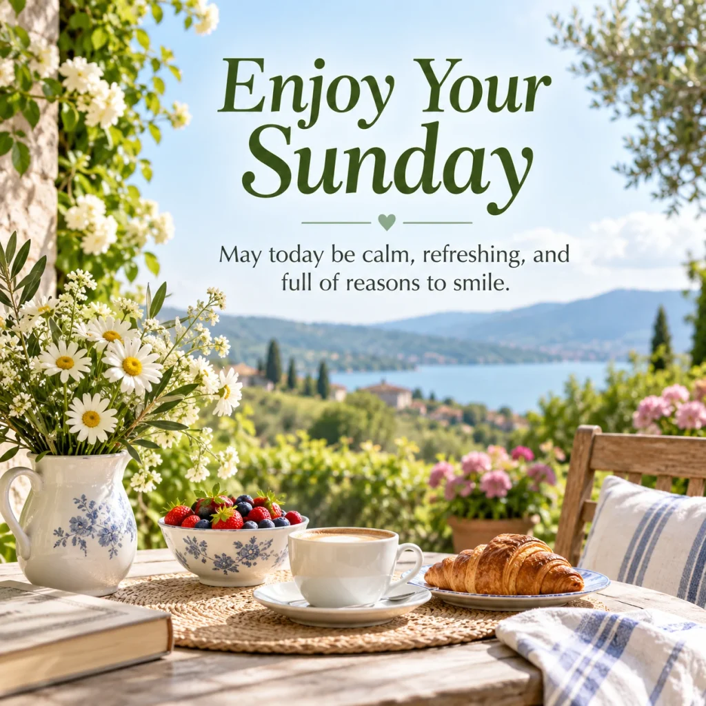 Happy Sunday peaceful landscape image