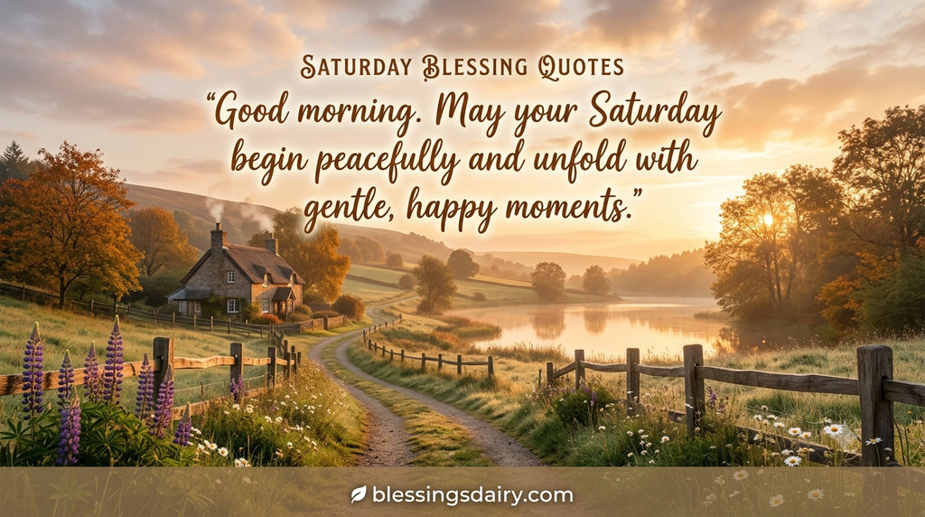 Beautiful peaceful Saturday morning blessings with a calm sunrise