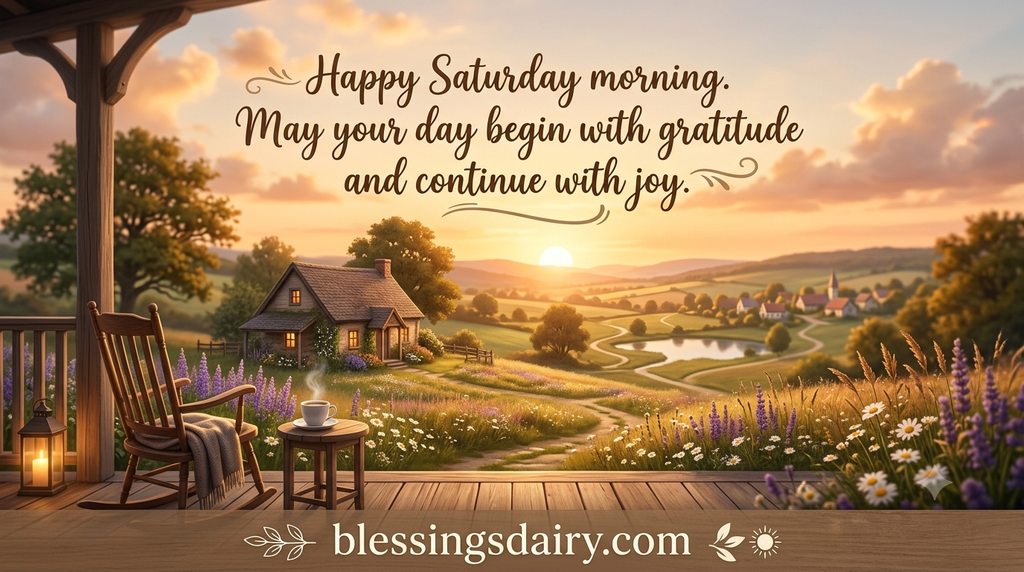 Beautiful peaceful Saturday morning blessings with a calm sunrise