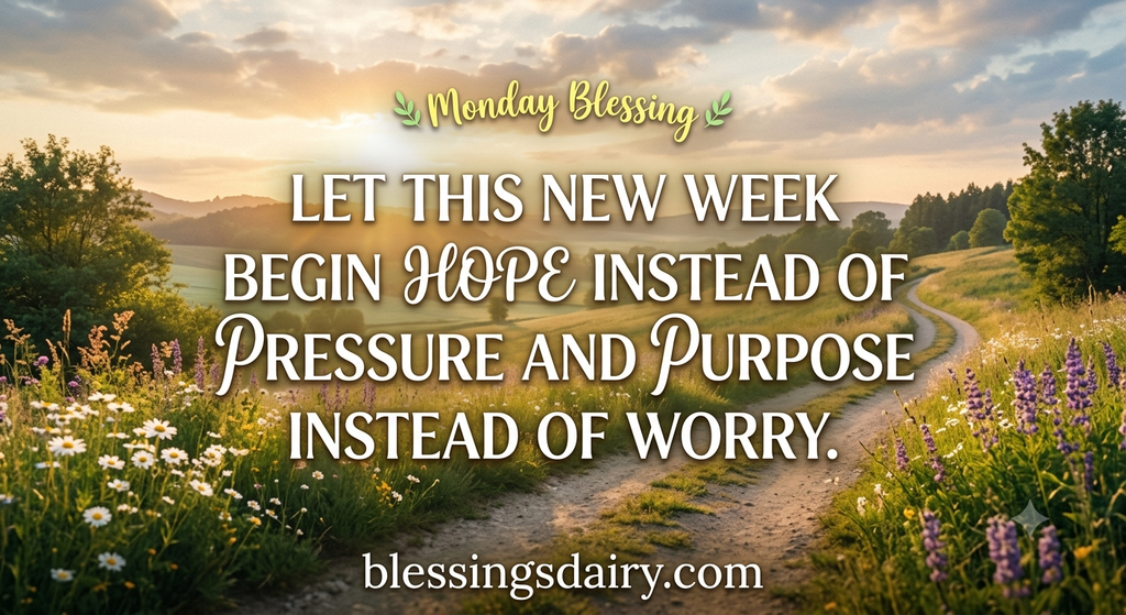 Best Monday blessing quotes for positivity and progress