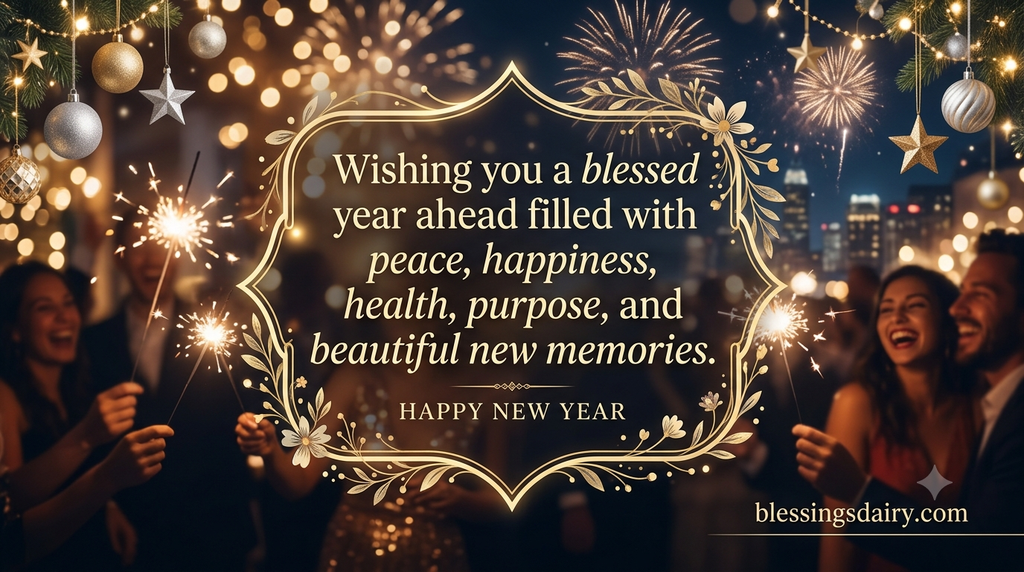 Best New Year blessing quotes for peace happiness and a blessed year ahead
