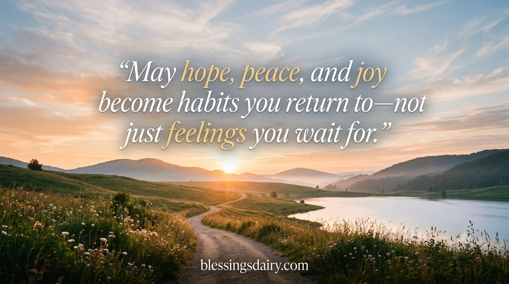 Meaningful positive blessings for encouragement, gratitude and everyday hope.
