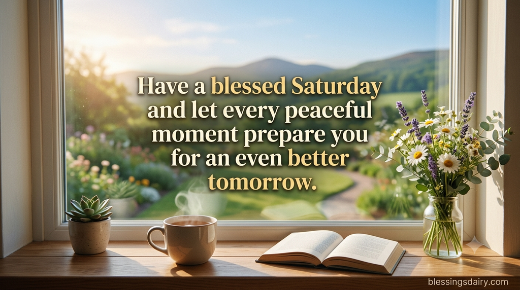 Best Saturday blessing quotes for peace joy and rest