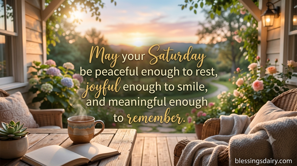 Best Saturday blessing quotes for peace joy and rest