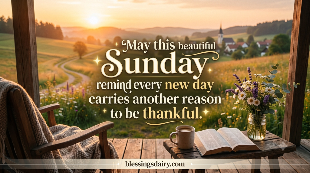 Beautiful Sunday blessing quotes for peace and happiness
