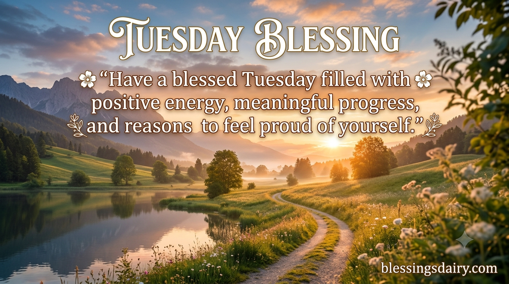 Best Tuesday blessing quotes for positivity and progress