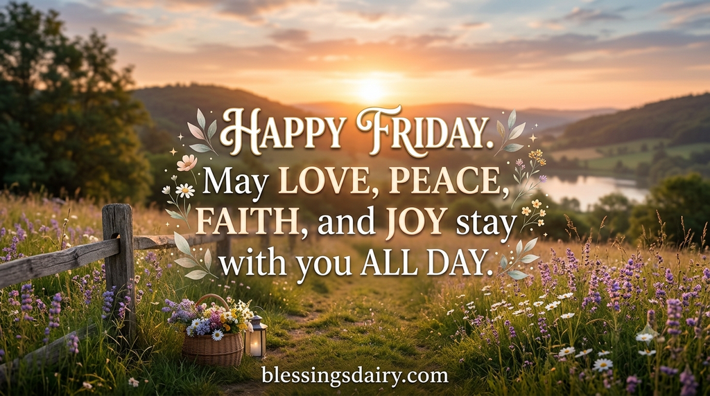 Bright Friday blessing images and quotes to share