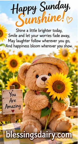 Beautiful Happy Sunday quote
