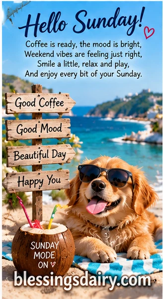 Cute Sunday wishes image