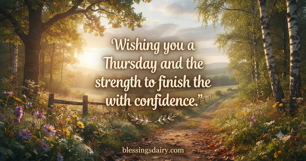 Encouraging Thursday blessings to finish the week strong