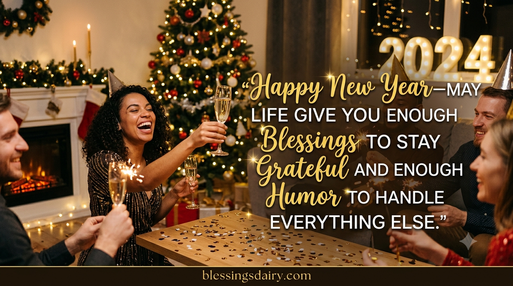 Warm and funny New Year blessings for cards texts and social media
