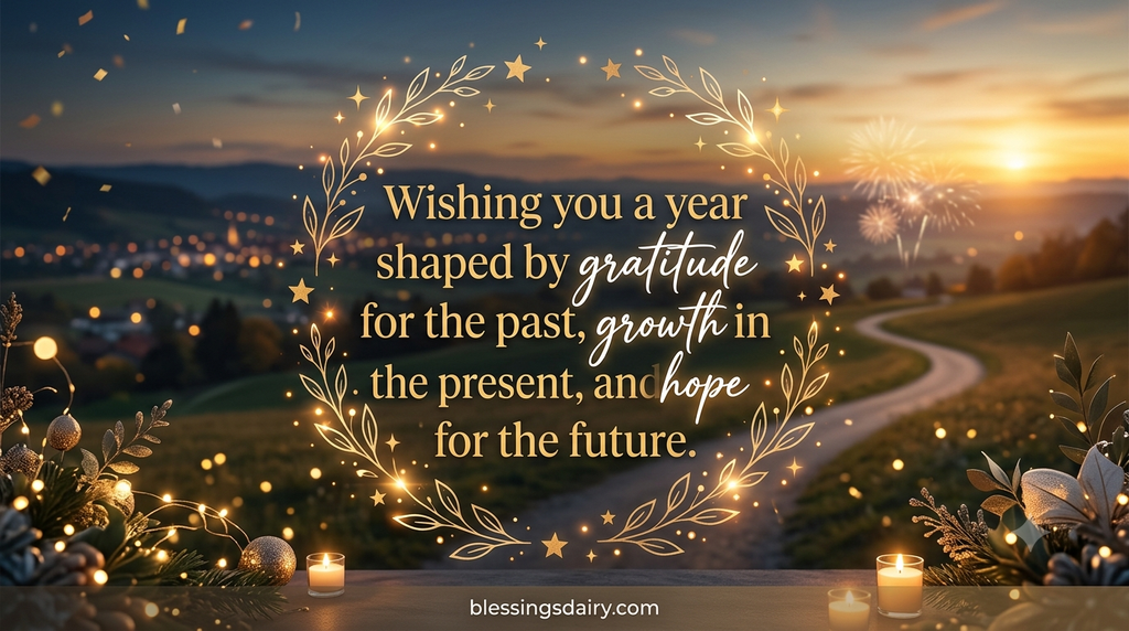 Grateful New Year blessings for reflection growth and moving forward