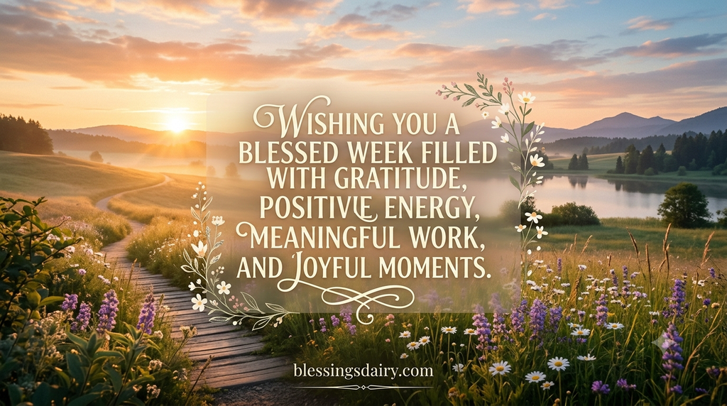 Grateful positive Monday blessings for a new week
