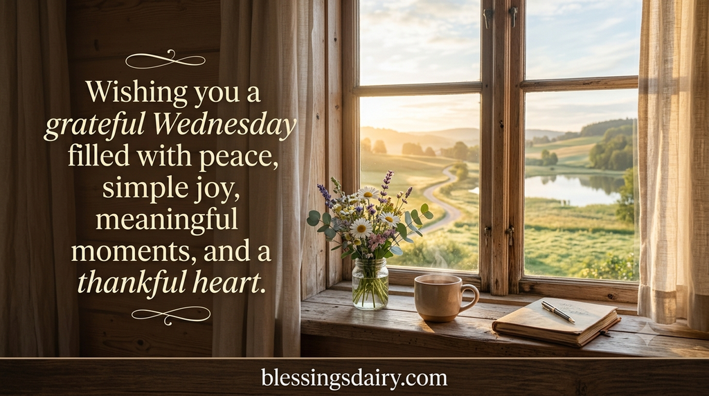 Grateful Wednesday blessings for peace and joy