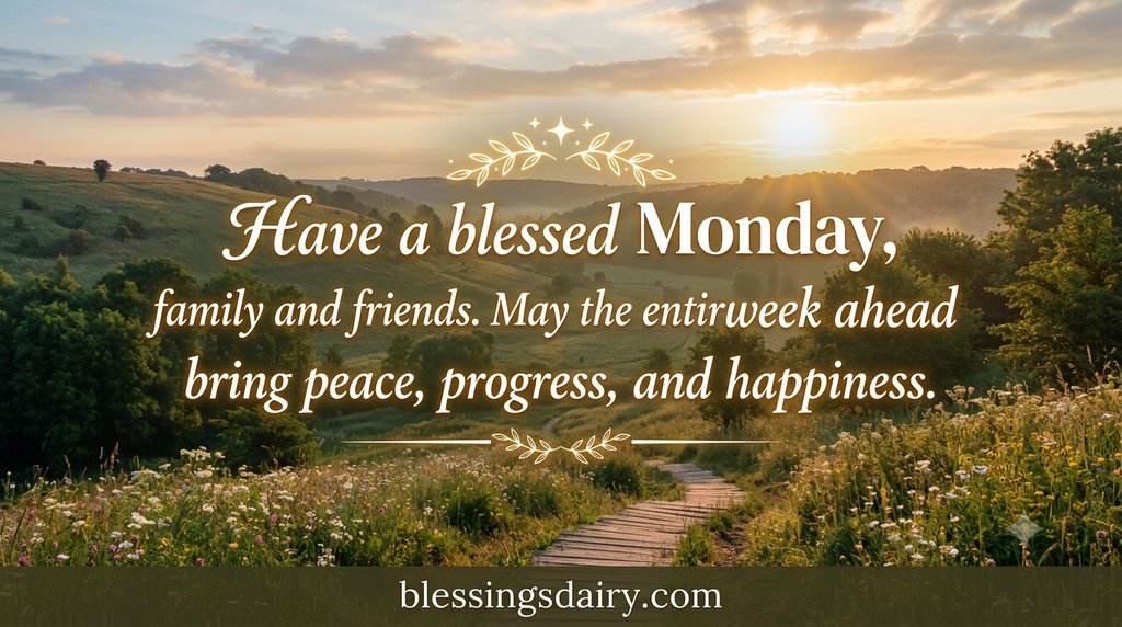 Heartfelt Monday blessings for family and friends
