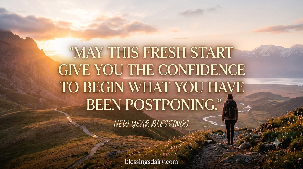 Hopeful New Year blessings for fresh starts new beginnings and success
