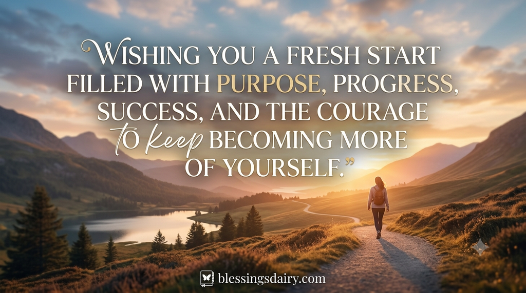 Hopeful New Year blessings for fresh starts new beginnings and success

