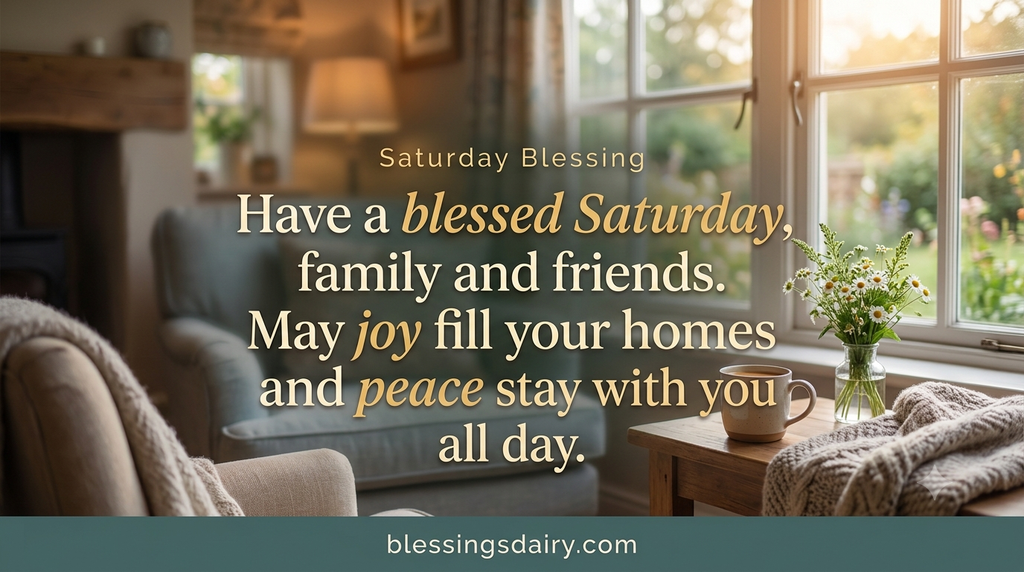 Heartwarming Saturday blessings for family and friends