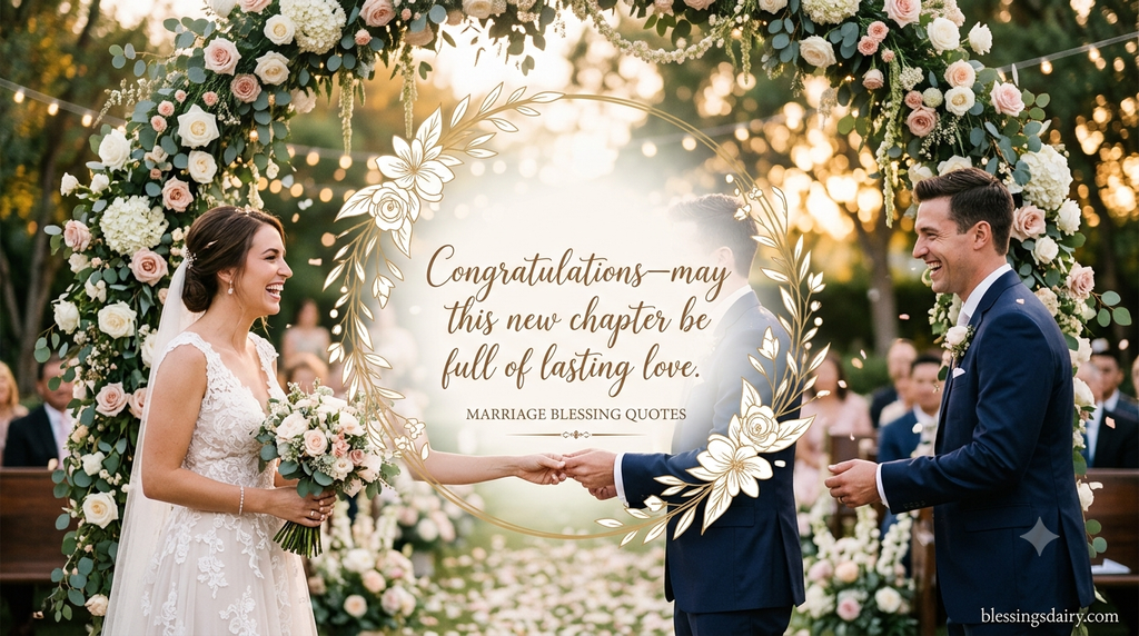 Short heartfelt marriage blessings for newlyweds