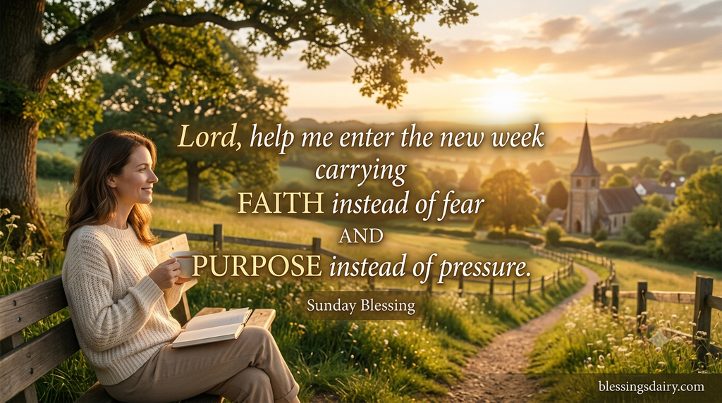 Sunday blessing prayers for peace strength and guidance