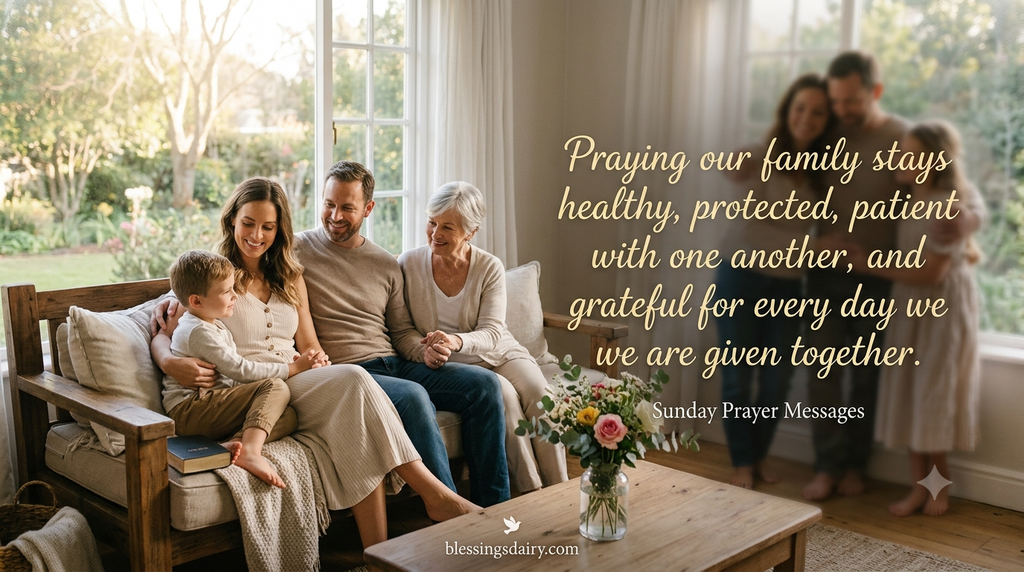 Sunday prayer messages for family and home