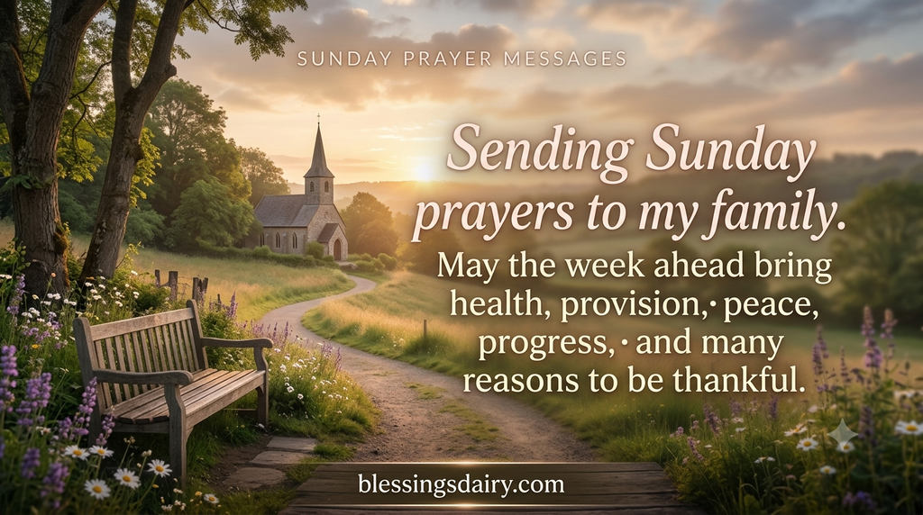 Sunday prayer messages for family and home