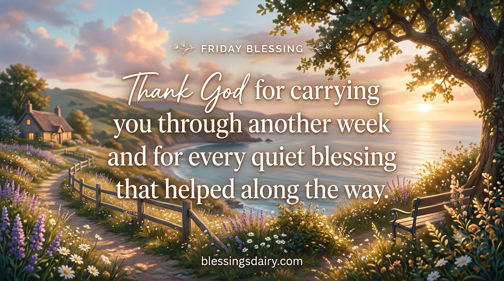 Thankful joyful Friday blessings to celebrate the week