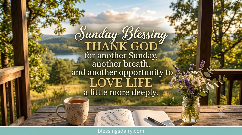Thankful Sunday blessing quotes about gratitude and simple joys