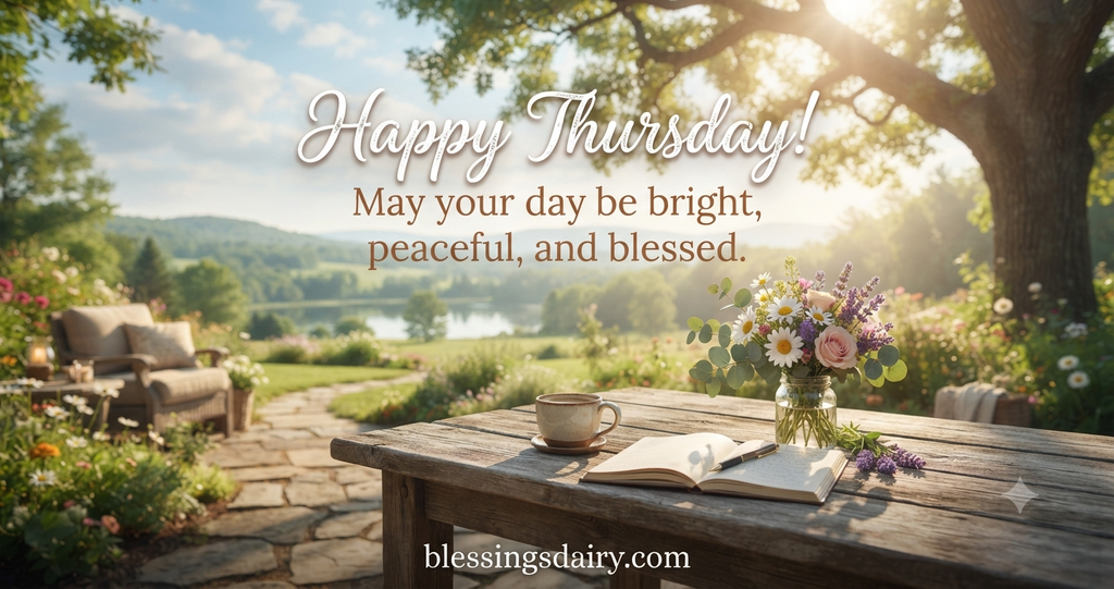 Bright Thursday blessing images and quotes to share
