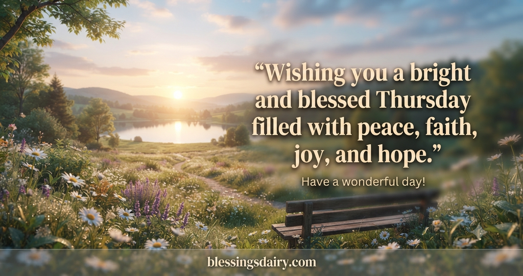 Bright Thursday blessing images and quotes to share