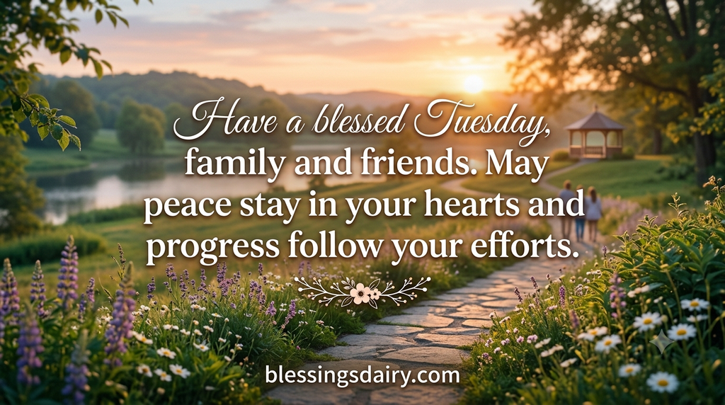 Heartfelt Tuesday blessings for family and friends