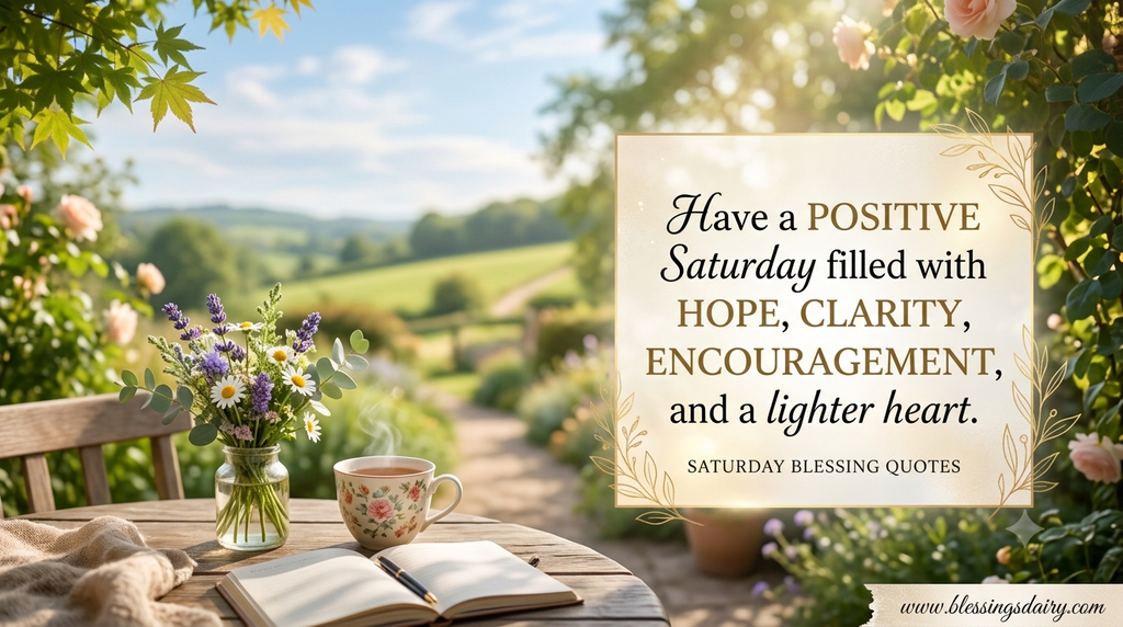 Uplifting inspirational Saturday blessings for a positive day
