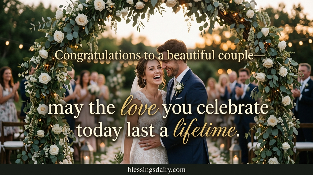 Wedding blessings for cards messages and reception toasts