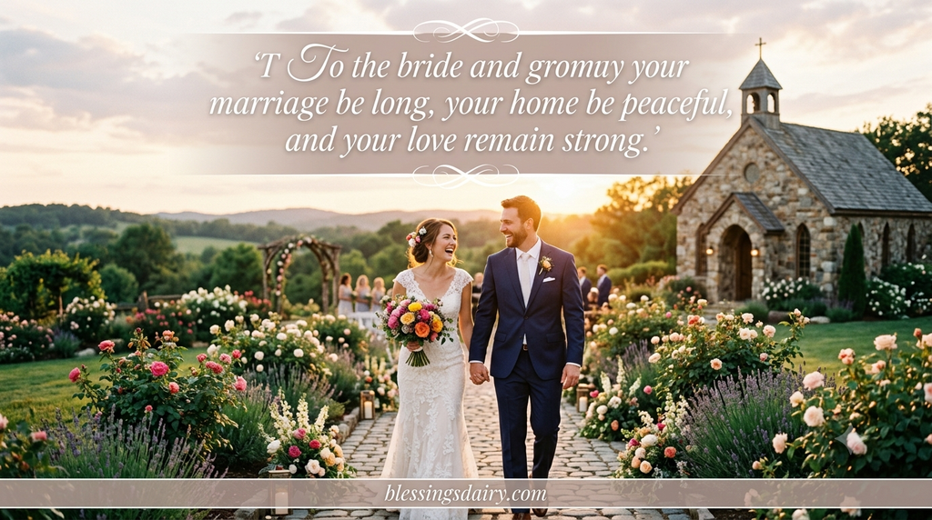 Wedding blessings for cards messages and reception toasts