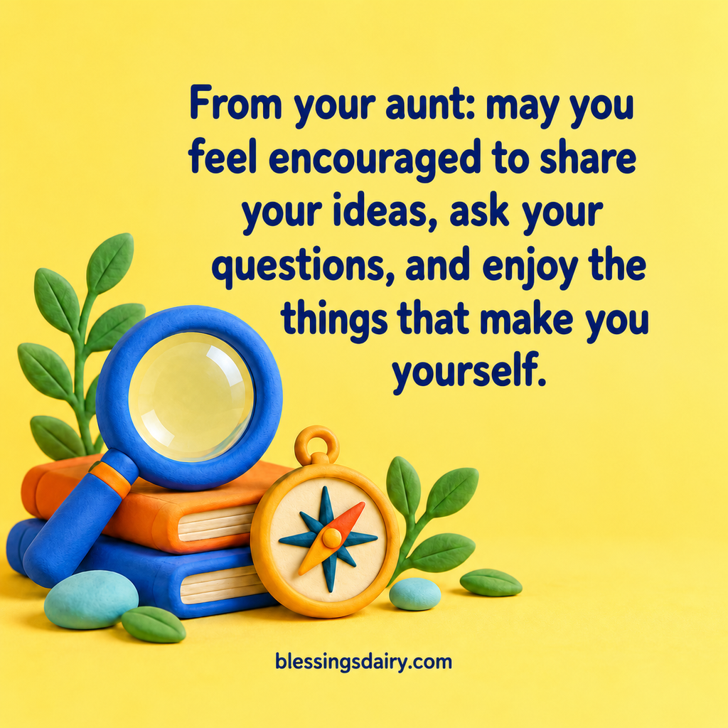 Clay discovery objects with an aunt's blessing encouraging her nephew's questions, ideas and individuality.