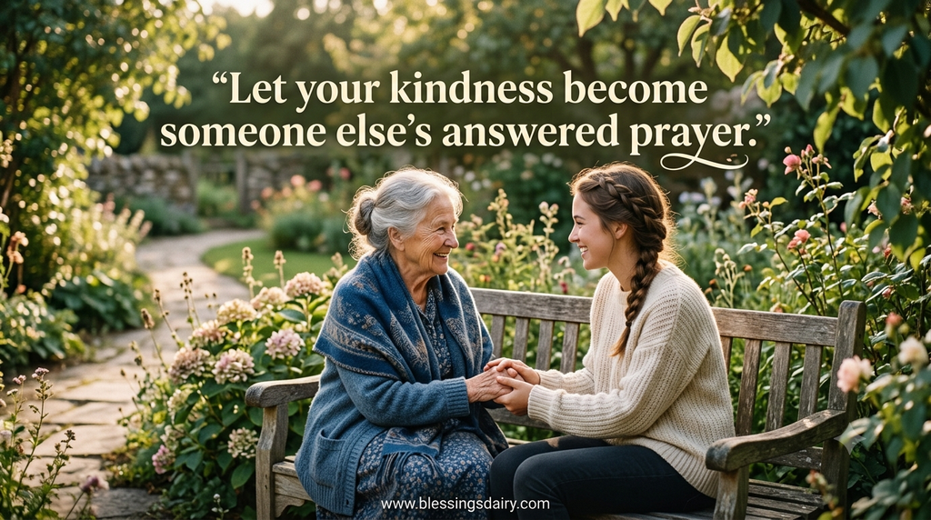 Inspirational blessing quote about kindness and helping others

