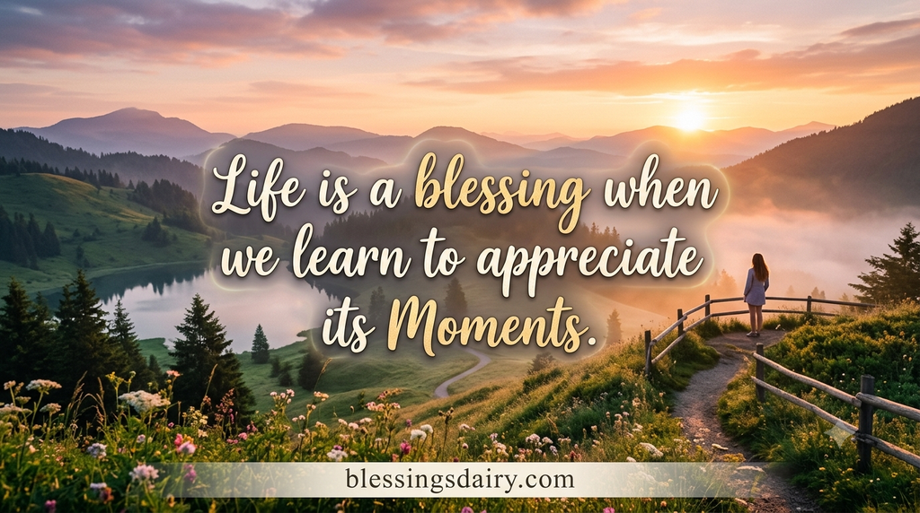 Life blessing quote about appreciating everyday moments

